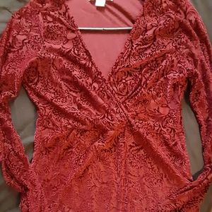 💝3/$15💝 Adam Levine Red Velet Body Suit